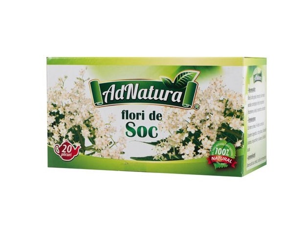Ceai de soc, 20 plicuri, AdNatura 1 Ceai de soc