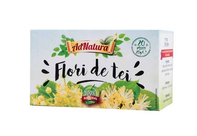 Ceai de tei flori, 20 plicuri, AdNatura 1 Ceai de tei flori
