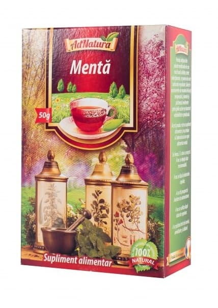 Ceai din menta frunze, 50g, AdNatura 1 Ceai din menta frunze