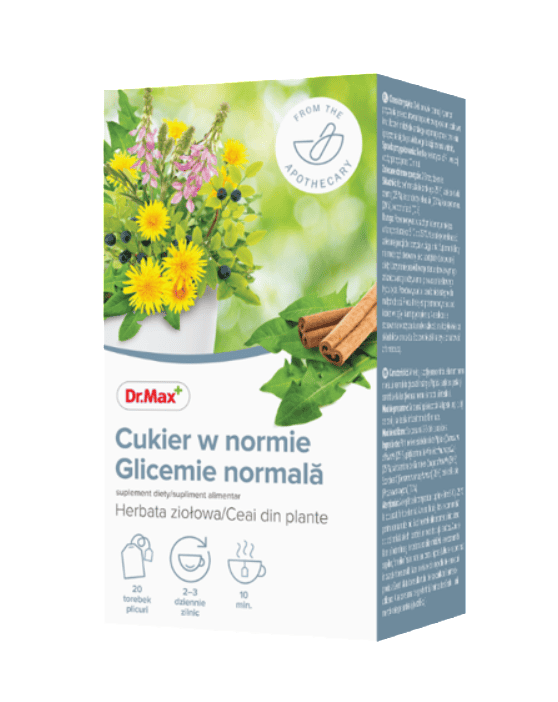 Ceai din plante pentru glicemie normala, 20 plicuri, Dr.Max 1 Ceai din plante pentru glicemie normala