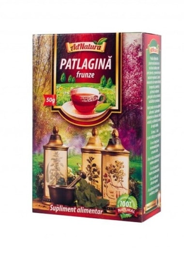Ceai frunze de patlagina, 50g, AdNatura 1 Ceai frunze de patlagina