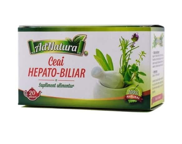 Ceai hepato-biliar, 20 plicuri, AdNatura 1 Ceai hepato-biliar