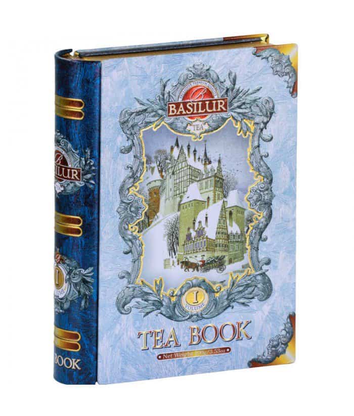 Ceai negru cu albastrele, iasomie si aroma de migdale prajite Tea Book Vol 1, 100g, Basilur 1 Ceai negru cu albastrele
