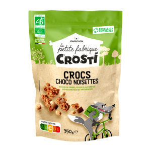 Cereale crocante bio pentru copii cu ciocolata si alune de padure