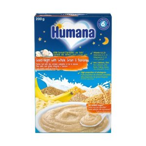 Cereale cu lapte si banana Noapte Buna de la 6 luni