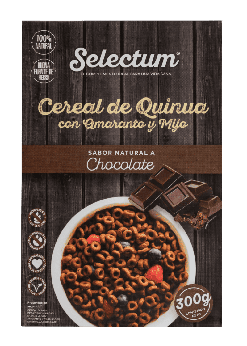 Cereale de quinoa cu amarant si mei cu aroma de ciocolata, 300g, Selectum 1 Cereale de quinoa cu amarant si mei cu aroma de ciocolata