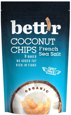 Chips de cocos cu sare de mare fara gluten Bio