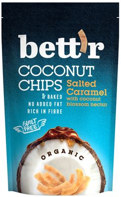 Chips de cocos si caramel sarat fara gluten Bio