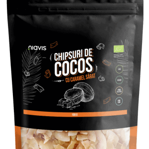 Chipsuri de cocos cu caramel sarat Eco