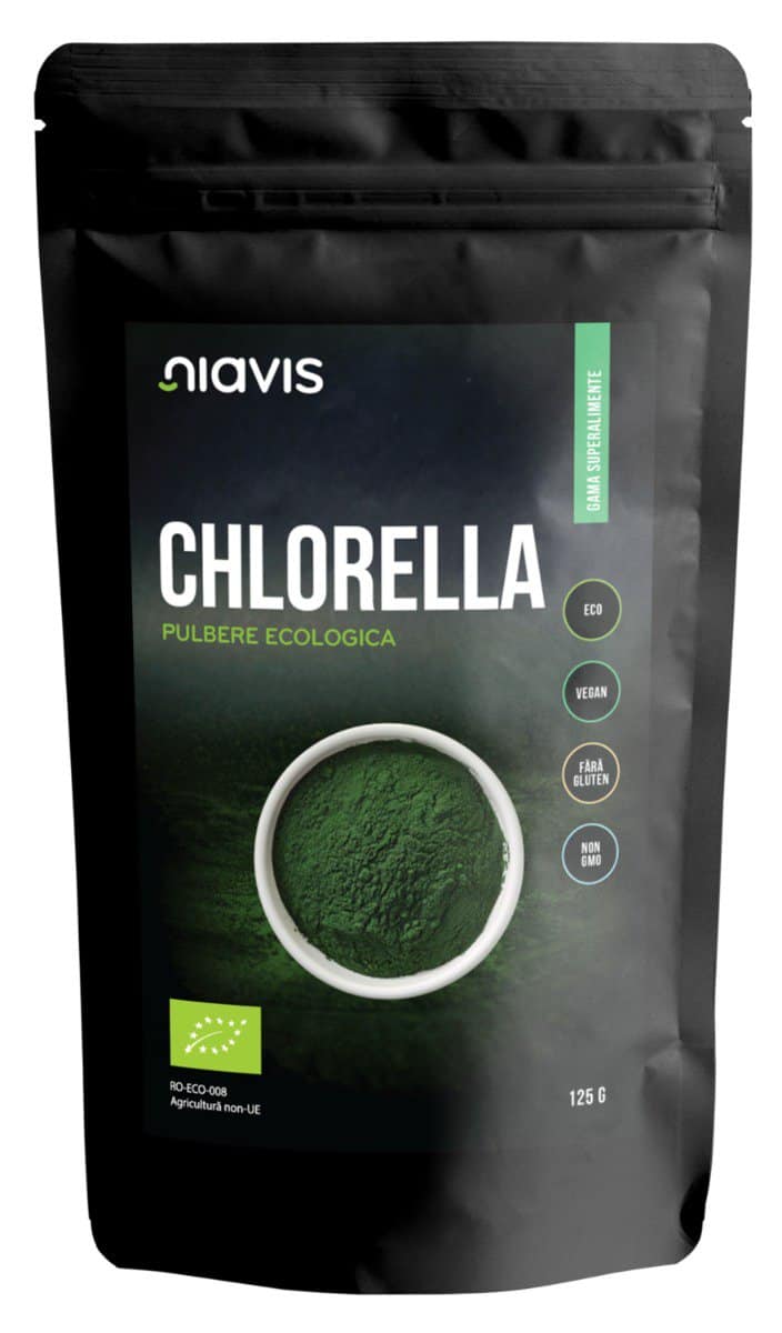 Chlorella Pulbere ecologica, 125g, Niavis 1 Chlorella Pulbere ecologica
