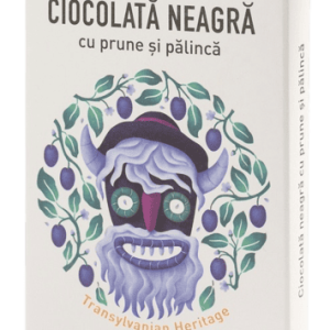 Ciocolata 70% cacao neagra cu prune si palinca