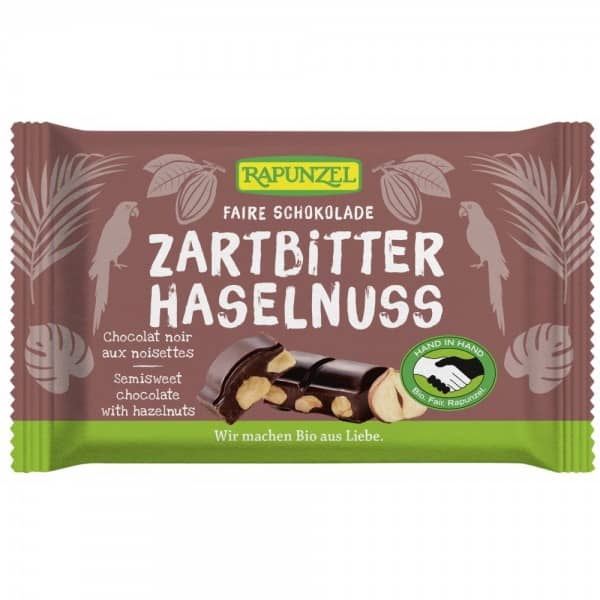 Ciocolata amaruie bio cu 60% cacao si alune intregi