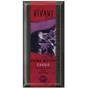 Ciocolata amaruie crema coacaze negre 100g - VIVANI