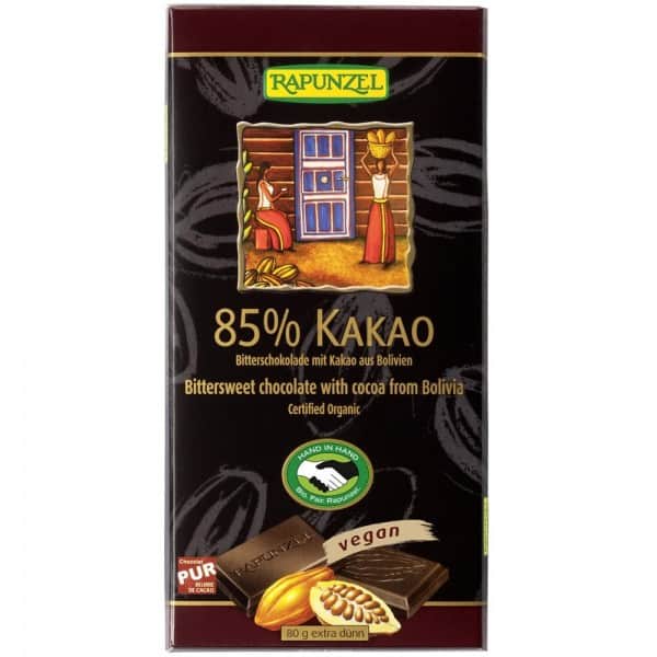 Ciocolata amaruie cu 85% cacao bio