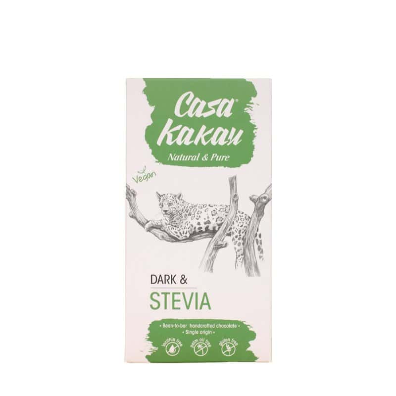 Ciocolata artizanala neagra fara zahar cu stevie 92%