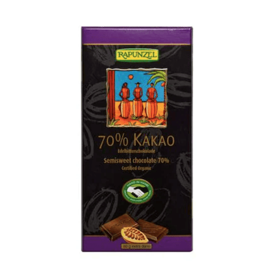 Ciocolata bio amaruie 70% cacao, 80g, Rapunzel 1 Ciocolata bio amaruie 70% cacao
