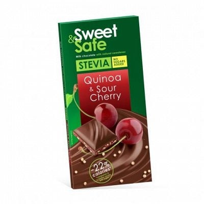 Ciocolata cu indulcitor natural de stevia Sweet&Safe
