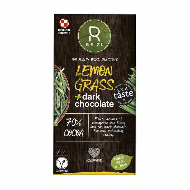 Ciocolata neagra 70% cacao cu Lemongrass