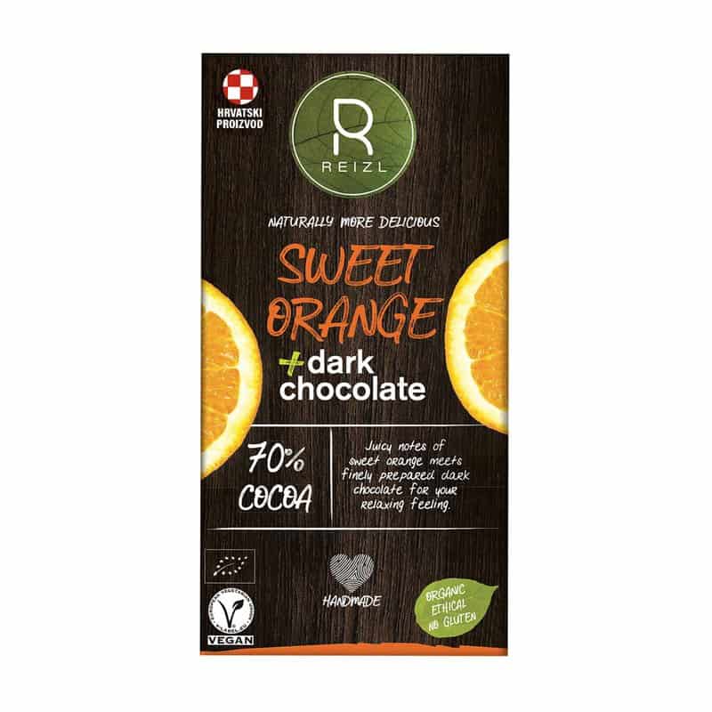 Ciocolata neagra 70% cacao cu Portocala dulce