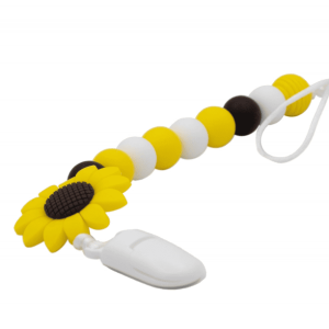 Colier pentru suzeta cu model de floarea soarelui