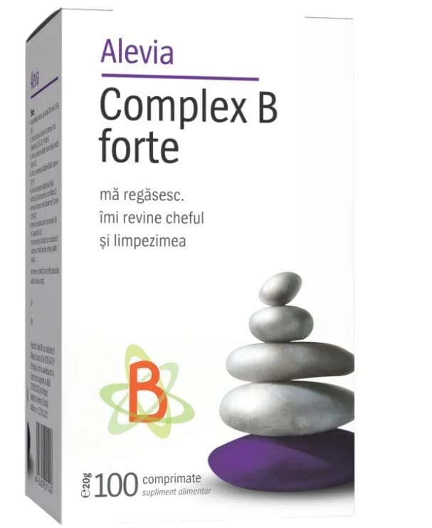 Complex B Forte, 100 comprimate, Alevia 1 Complex B Forte