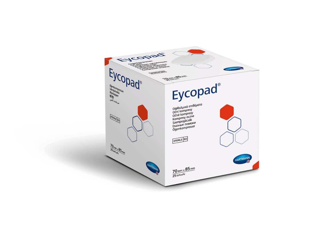 Comprese sterile oculare, 8.5 x 7 cm, 25 buc, Eycopad 1 Comprese sterile oculare