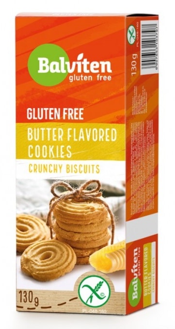 Cookies cu aroma unt fara gluten, 130g, Balviten 1 Cookies cu aroma unt fara gluten