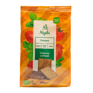 Crackers cu rosii si busuioc Bio