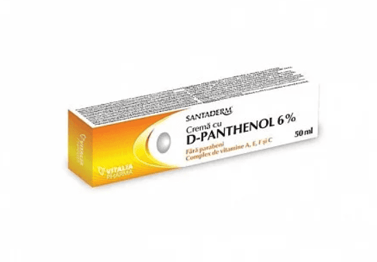 Crema Panthenol Forte 6% Santaderm, 50ml, Viva Pharma 1 Crema Panthenol Forte 6% Santaderm