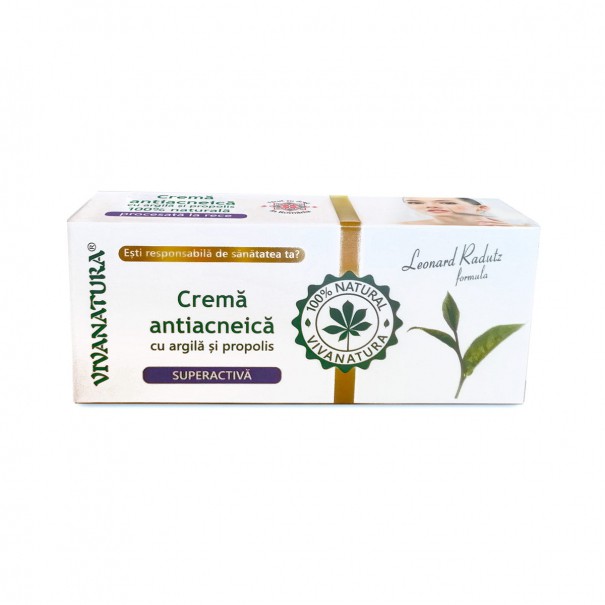 Crema antiacneica superactiva cu argila si propolis