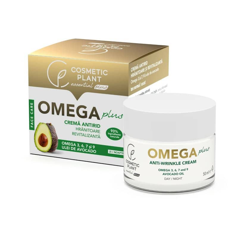Crema antirid hranitoare revitalizanta cu omega 3 6 7 9 si ulei de avocado Omega Plus
