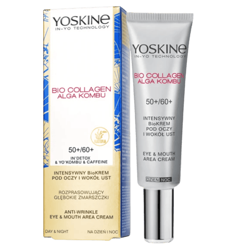 Crema antirid pentru zona ochilor Bio Collagen Alga Kombu 50+/60+,15ml, Yoskine 1 Crema antirid pentru zona ochilor Bio Collagen Alga Kombu 50+/60+