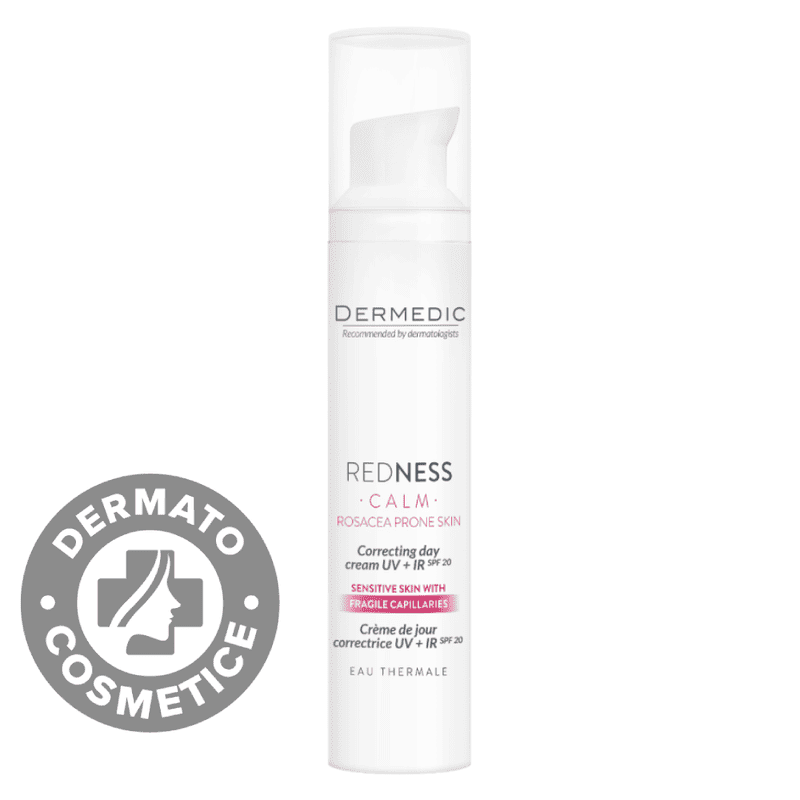 Crema corectoare de zi pentru piele cuperozica UV + IR SPF20 Redness Calm