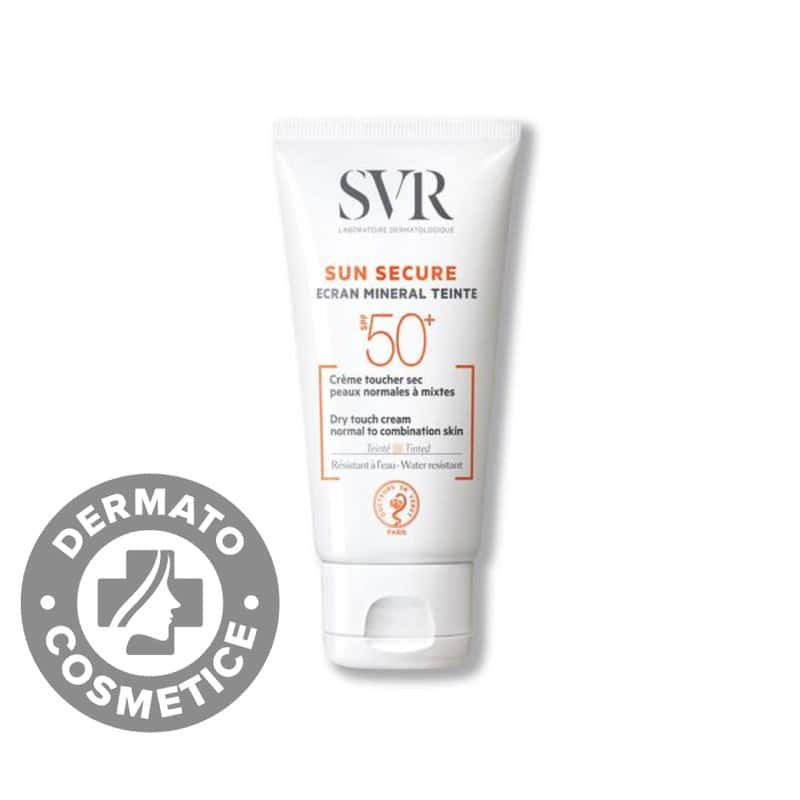 Crema cu pigmenti coloranti pentru piele uscata SPF 50+ Sun Secure Mineral