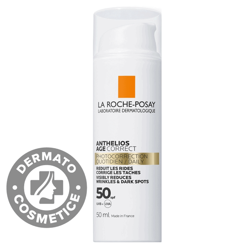 Crema cu protectie solara SPF 50 pentru fata cu actiune anti-imbatranire Anthelios Age Correct