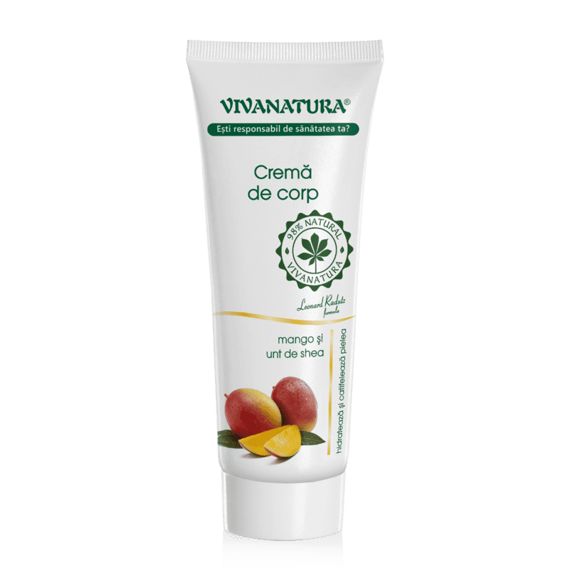 Crema de corp cu mango si unt de shea, 250ml, VivaNatura 1 Crema de corp cu mango si unt de shea