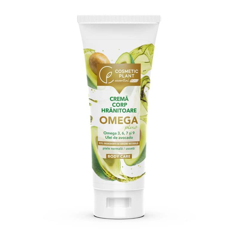 Crema de corp hranitoare cu omega 3 6 7 8 si ulei de avocado Omega Plus