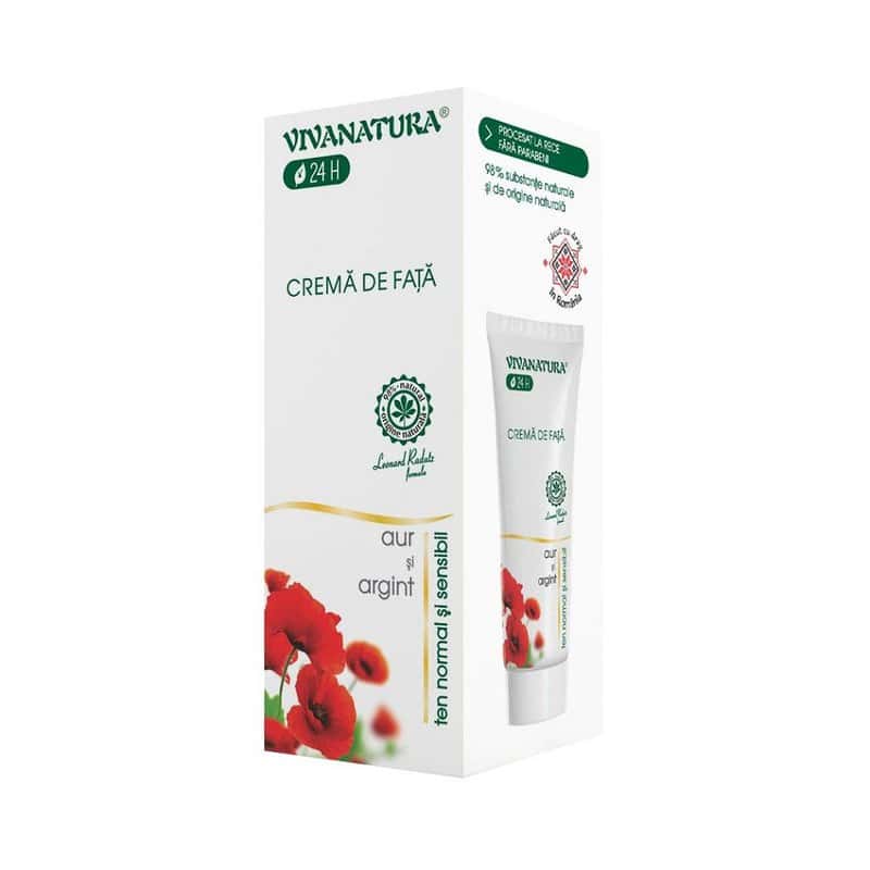 Crema de fata cu argint si aur coloidal pentru ten normal