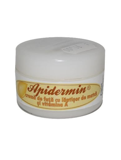 Crema de fata cu laptisor de matca si vitamina A, 50ml, Apidermin 1 Crema de fata cu laptisor de matca si vitamina A