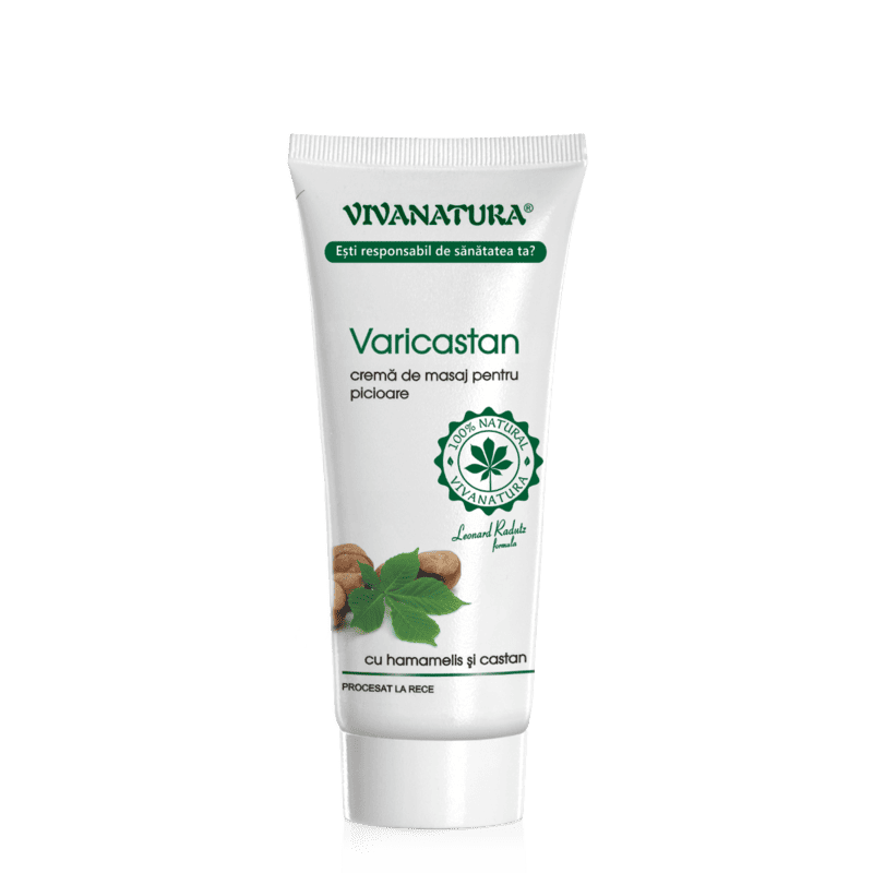 Crema de masaj pentru picioare cu hamamelis si castan Varicastan
