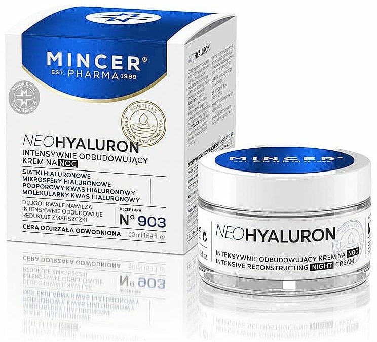 Crema de noapte reparatoare Neohyaluron, 50ml, Mincer Pharma 1 Crema de noapte reparatoare Neohyaluron