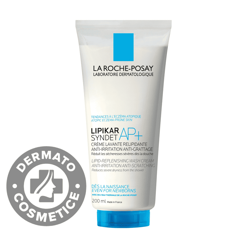 Crema de spalare anti-iritatii si anti-prurit pentru pielea uscata Lipikar Syndet AP+