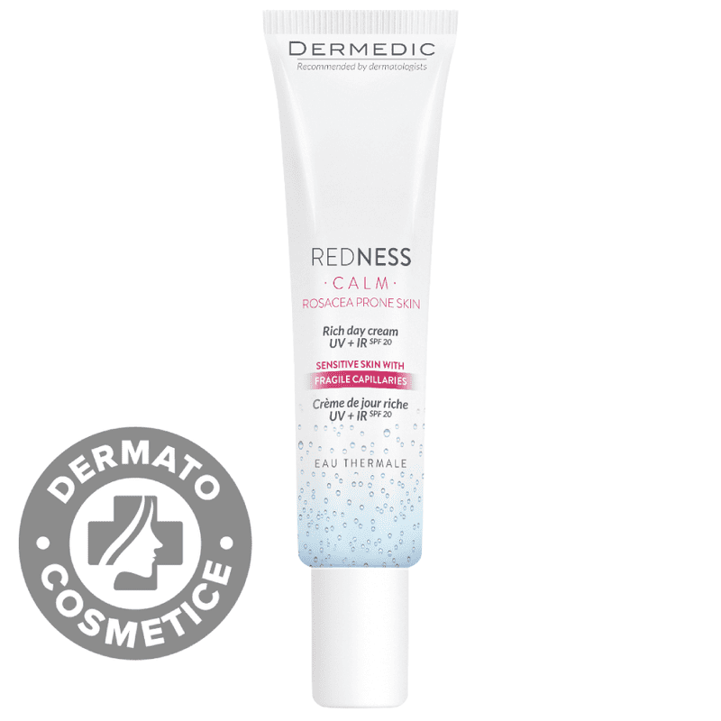 Crema de zi pentru piele cuperozica Rich UV + IR SPF 20 Redness Calm