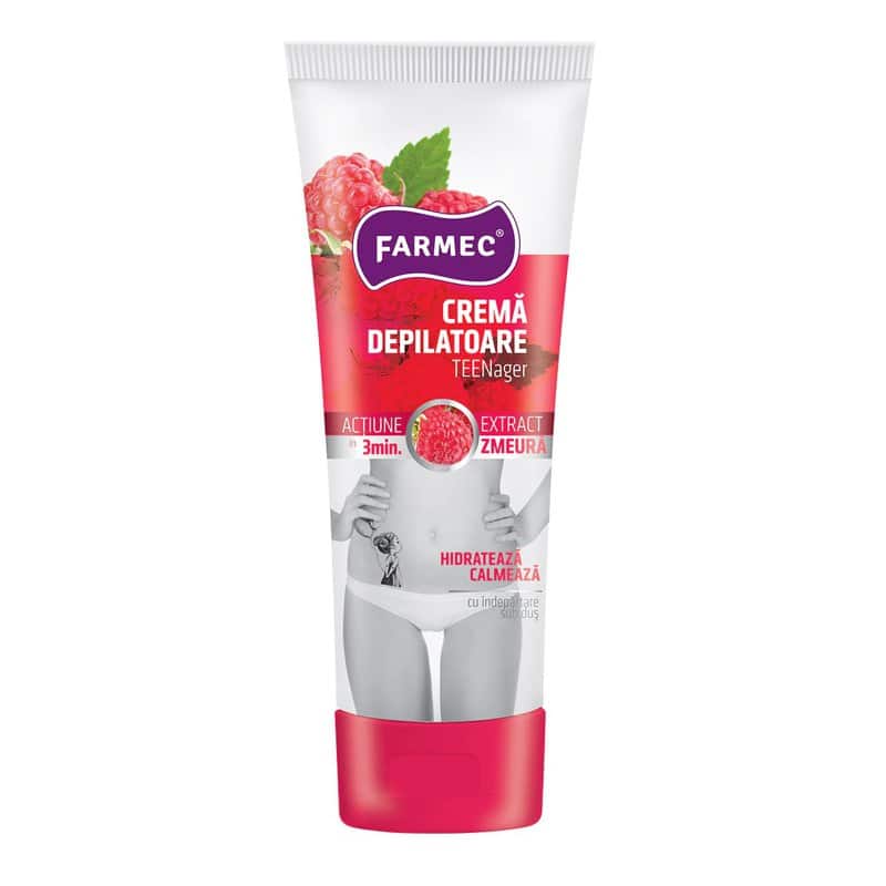 Crema depilatoare cu extract de zmeura Teenager