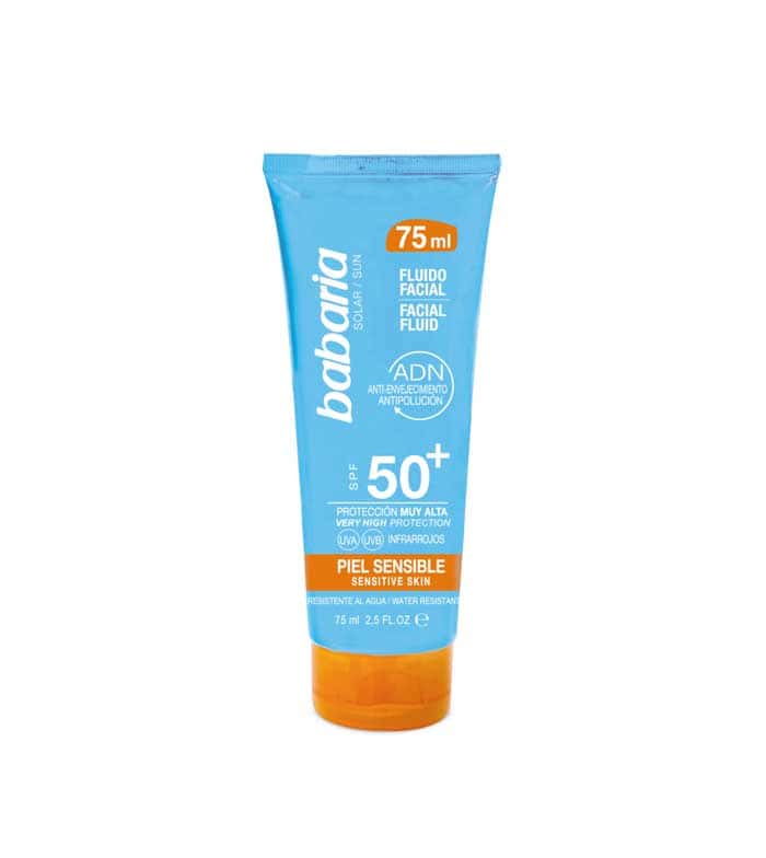 Crema faciala SPF 50+ pentru piele sensibila Facial Fluid, 75ml, Babaria 1 Crema faciala SPF 50+ pentru piele sensibila Facial Fluid
