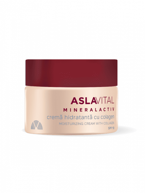 Crema hidratanta cu colagen si SPF10 MineralActiv, 50ml, AslaVital 1 Crema hidratanta cu colagen si SPF10 MineralActiv