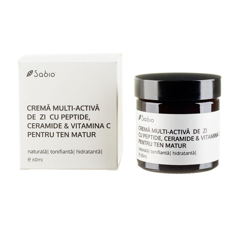 Crema multi-activa de zi pentru ten matur cu peptide + ceramide si vitamina C