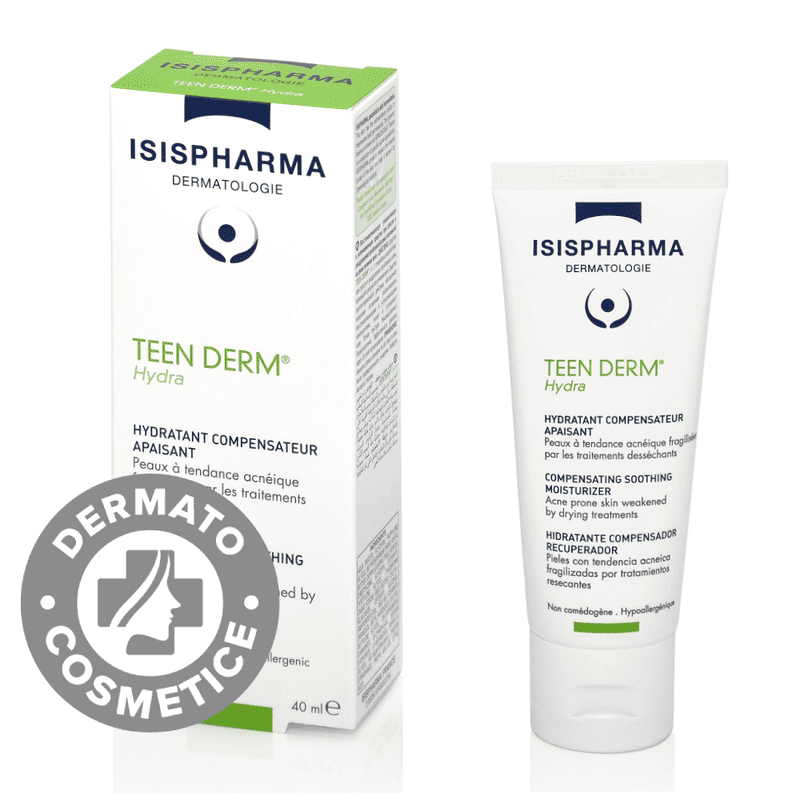 Crema pentru pielea predispusa la acnee Teen Derm Hydra, 40ml, Isis Pharma 1 Crema pentru pielea predispusa la acnee Teen Derm Hydra