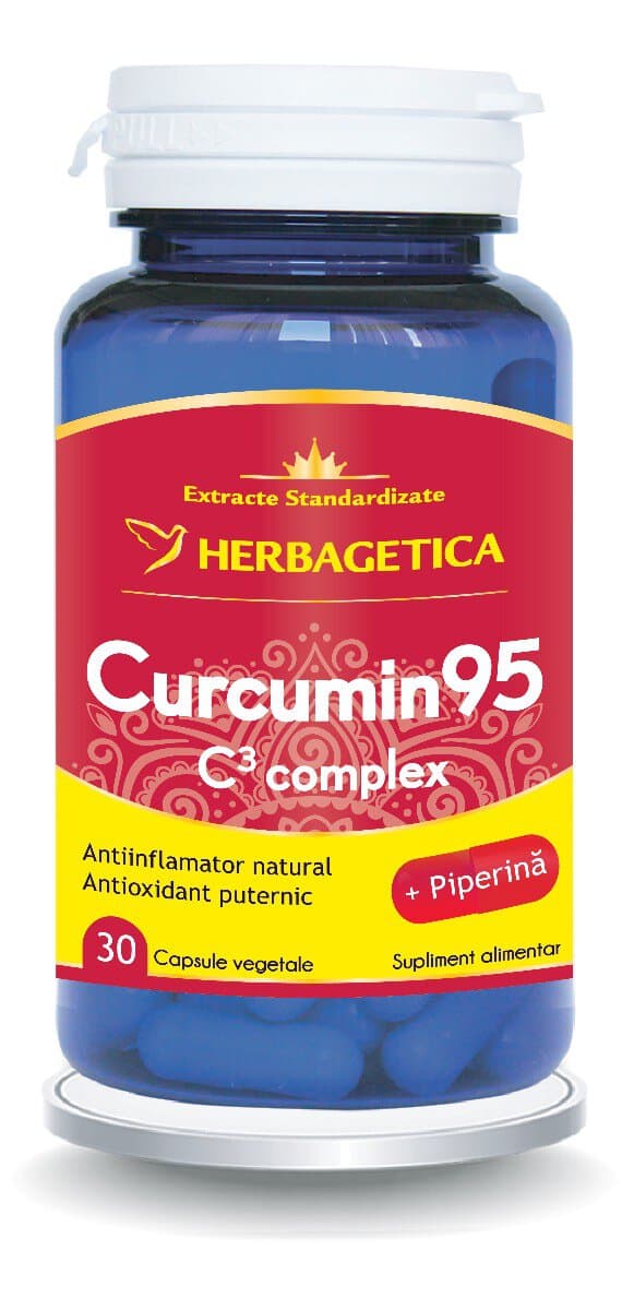Curcumin95+ C3 Complex, 30 capsule, Herbagetica 1 Curcumin95+ C3 Complex