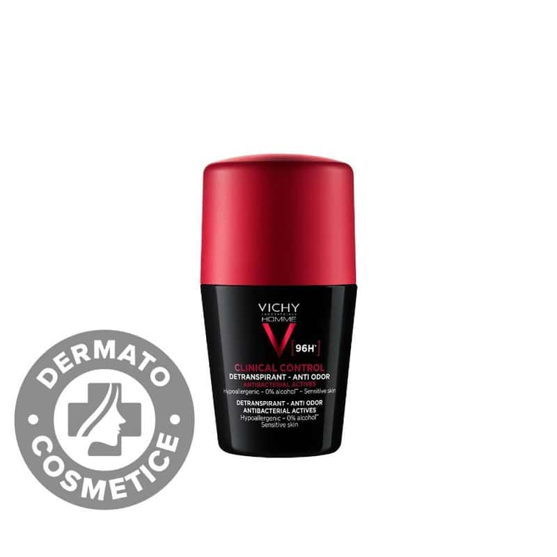 Deodorant Homme cu roll-on pentru barbati Clinical Control 96h, 50ml, Vichy 1 Deodorant Homme cu roll-on pentru barbati Clinical Control 96h
